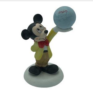 Grand Best Dad In The World Mickey Mouse Porcelain Vintage Collectible Figurine